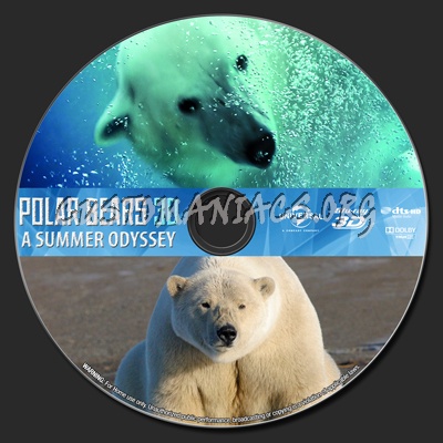 Polar Bears A Summer Odyssey 3D blu-ray label