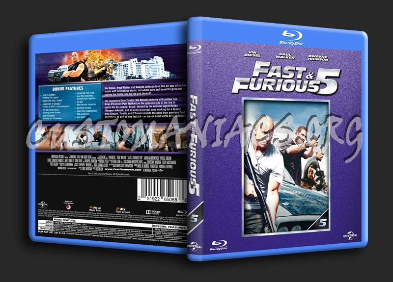 Fast & Furious 5 blu-ray cover