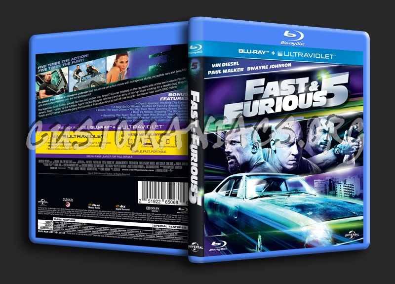 Fast & Furious 5 blu-ray cover