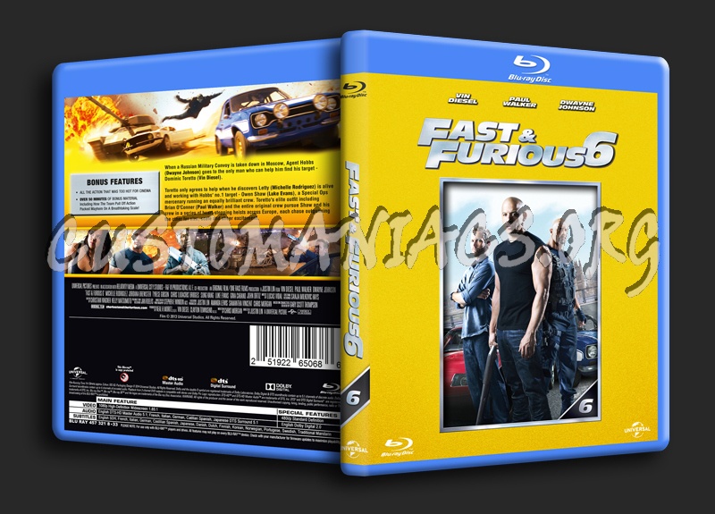 Fast & Furious 6 blu-ray cover