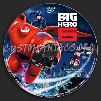 Big Hero 6 dvd label