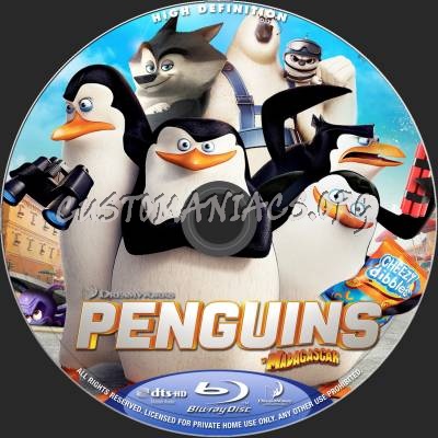 Penguins Of Madagascar (2D+3D) blu-ray label