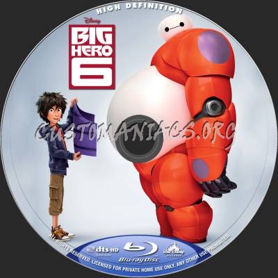 Big Hero 6 blu-ray label