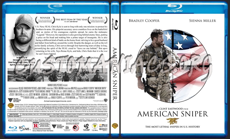 American Sniper blu-ray cover