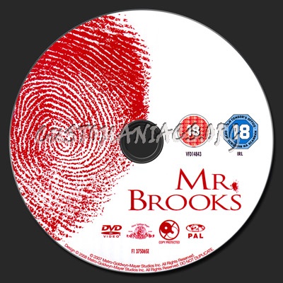 Mr. Brooks dvd label