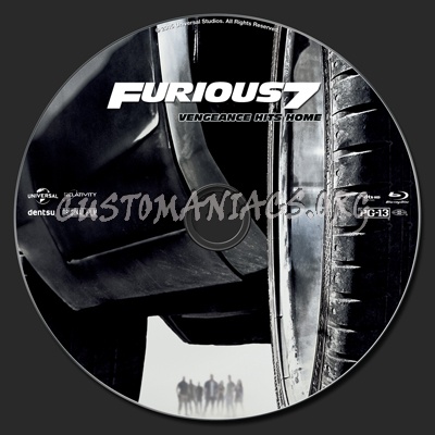 Furious 7 (aka Fast & Furious 7) blu-ray label