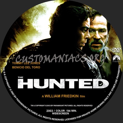 The Hunted dvd label