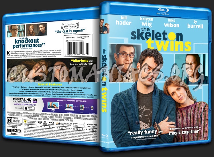 The Skeleton Twins blu-ray cover