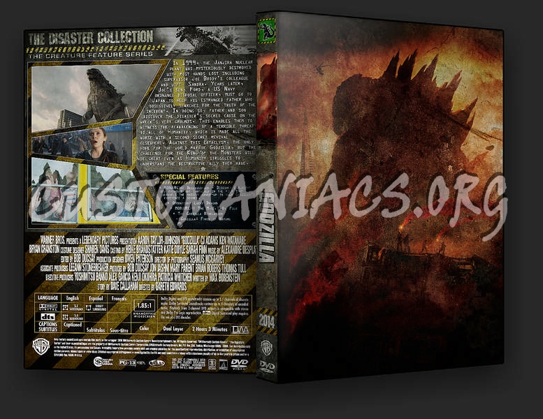 Godzilla (2014) dvd cover