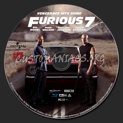 Furious 7 blu-ray label