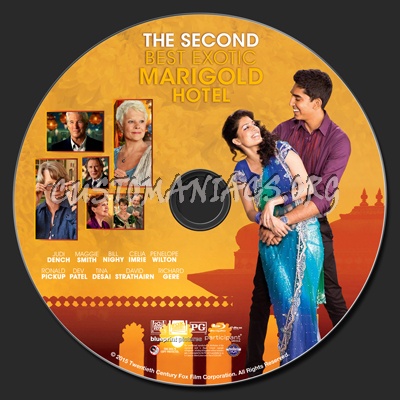 The Second Best Exotic Marigold Hotel blu-ray label