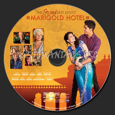 The Second Best Exotic Marigold Hotel blu-ray label