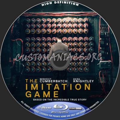 The Imitation Game blu-ray label