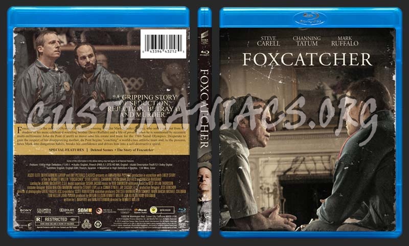 Foxcatcher blu-ray cover