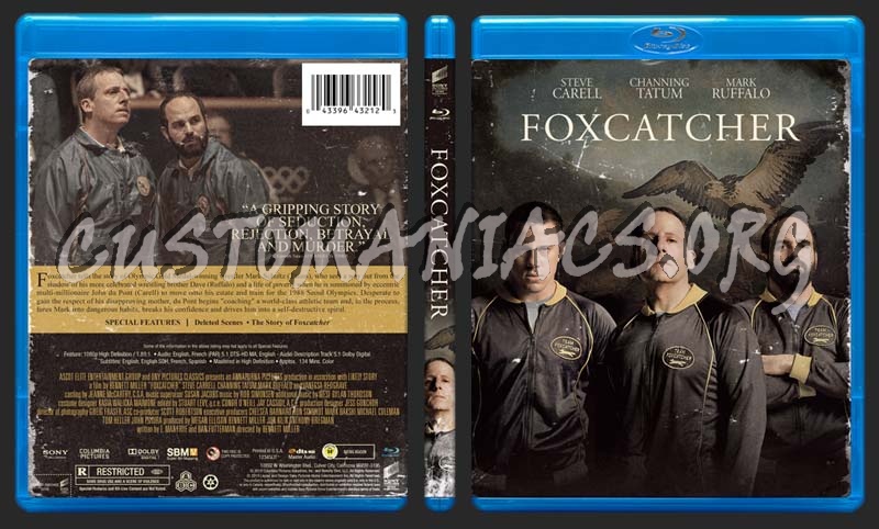 Foxcatcher blu-ray cover