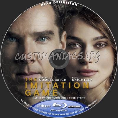 The Imitation Game blu-ray label