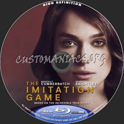 The Imitation Game blu-ray label