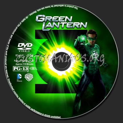 Green Lantern dvd label