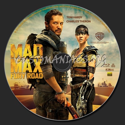 Mad Max: Fury Road blu-ray label