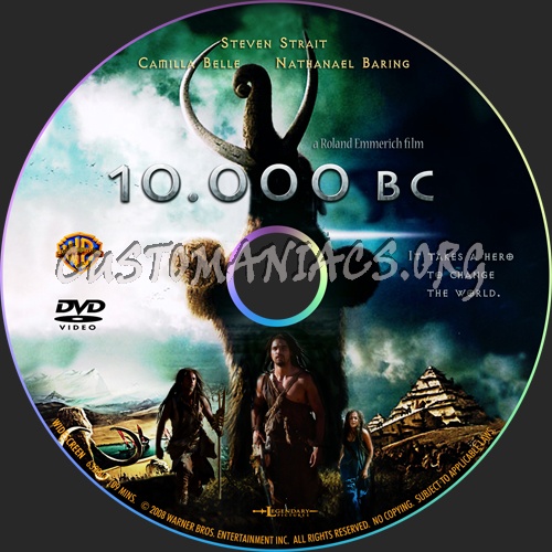 10,000 Bc dvd label