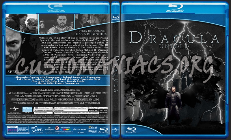 Dracula Untold blu-ray cover