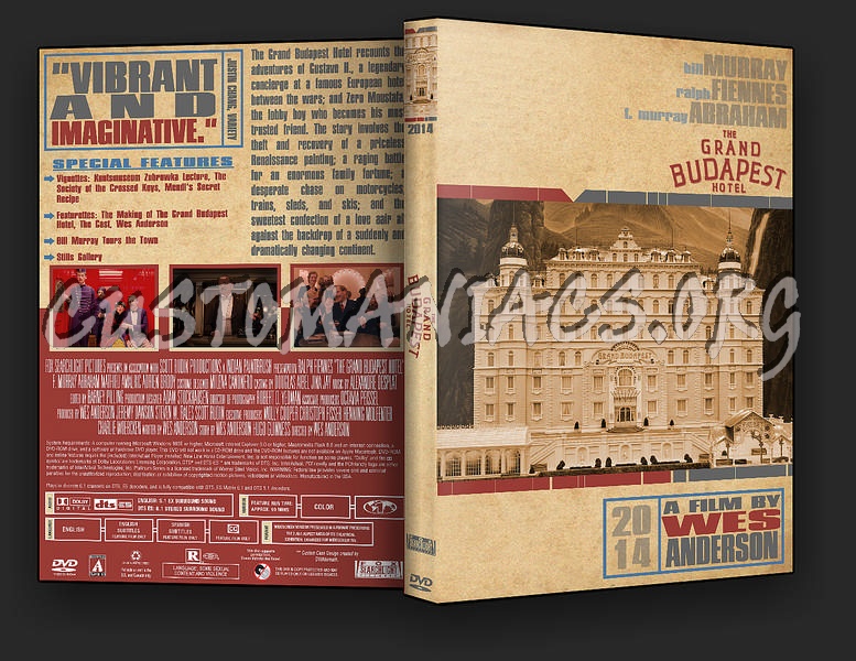 The Grand Budapest Hotel dvd cover