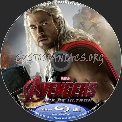 The Avengers - Age Of Ultron (2D+3D) blu-ray label