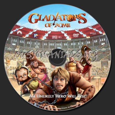 Gladiators Of Rome (animated) dvd label