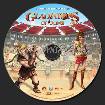 Gladiators Of Rome (animated 2D & 3D) blu-ray label