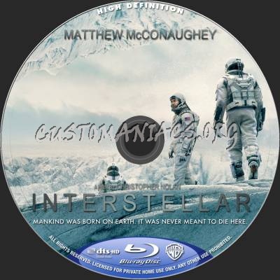 Interstellar blu-ray label