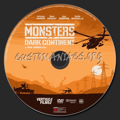 Monsters: Dark Continent dvd label