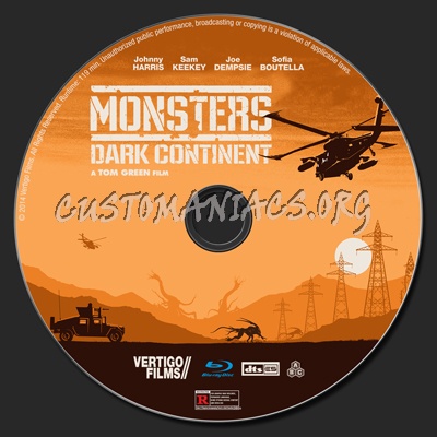 Monsters: Dark Continent blu-ray label