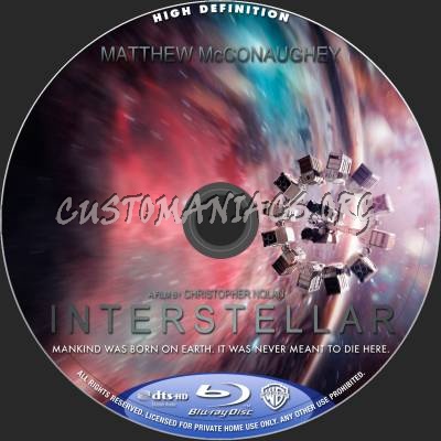 Interstellar blu-ray label