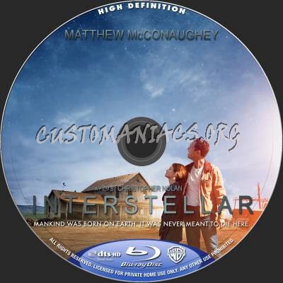 Interstellar blu-ray label