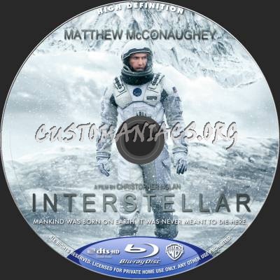 Interstellar blu-ray label