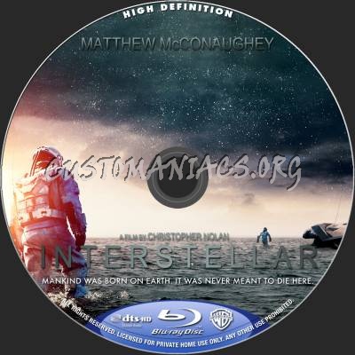 Interstellar blu-ray label