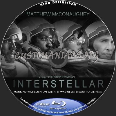 Interstellar blu-ray label