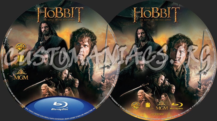 The Hobbit The Battle of the Five Armies blu-ray label