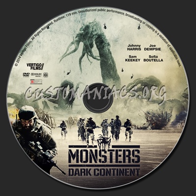 Monsters: Dark Continent dvd label