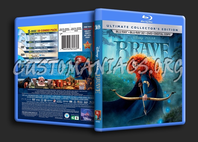 Brave 3D blu-ray cover