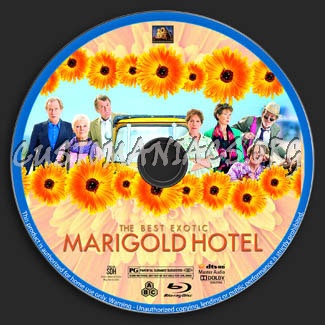 The Best Exotic Marigold Hotel blu-ray label