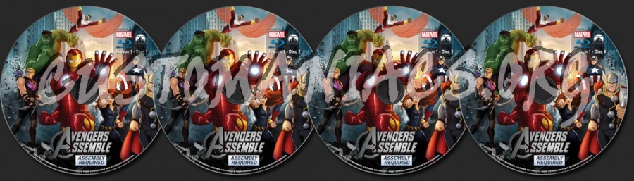 Avengers Assemble Assembly Required Season 1 blu-ray label