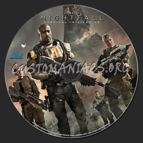 Halo Nightfall blu-ray label