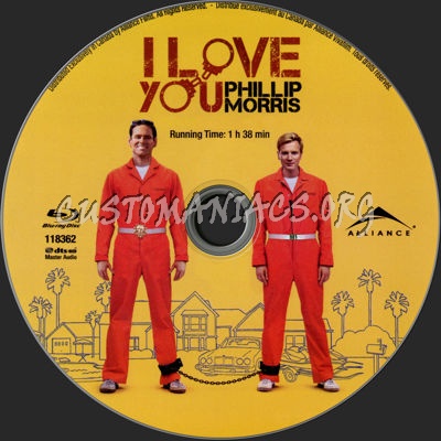 I Love You Phillip Morris blu-ray label