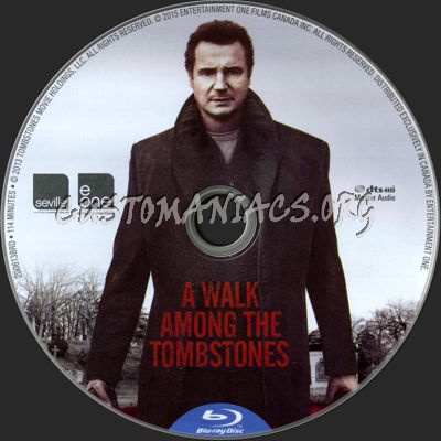 A Walk Among the Tombstones blu-ray label