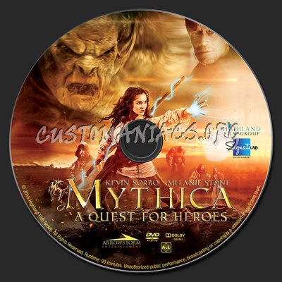 Mythica: A Quest For Heroes dvd label