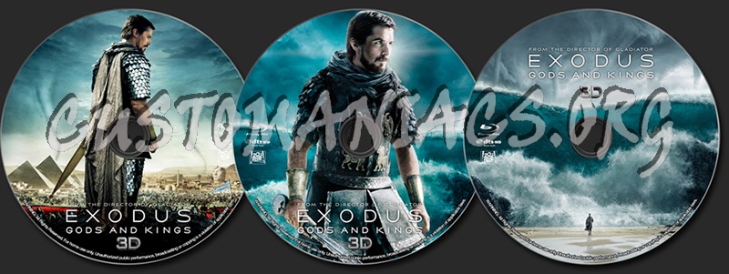 Exodus: Gods and Kings (3D) blu-ray label