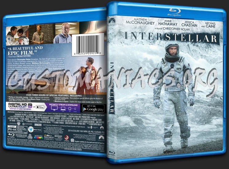 Interstellar blu-ray cover