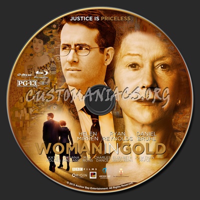 Woman In Gold blu-ray label