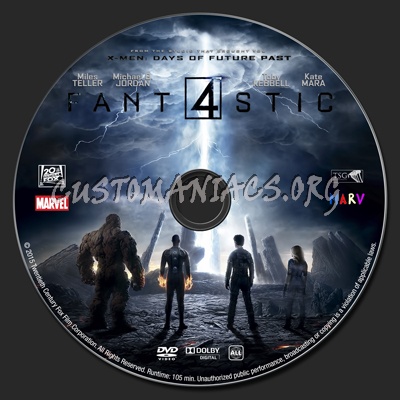 Fantastic Four (2015) dvd label